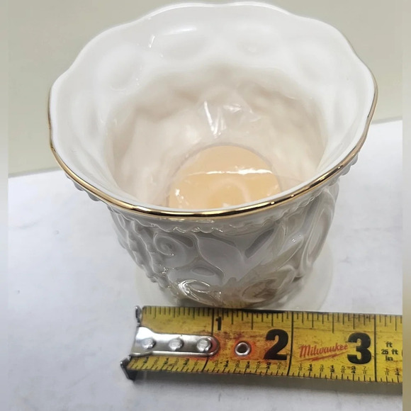 Lenox Ivory Fine China Classic Beaded Votive / Tea Light Candle Holder Set of 3 - Picture 16 of 16